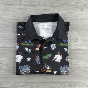 Happy Gilmore x Breakfast Balls RSVLTS Polo Shirt Men's Small All Over Print